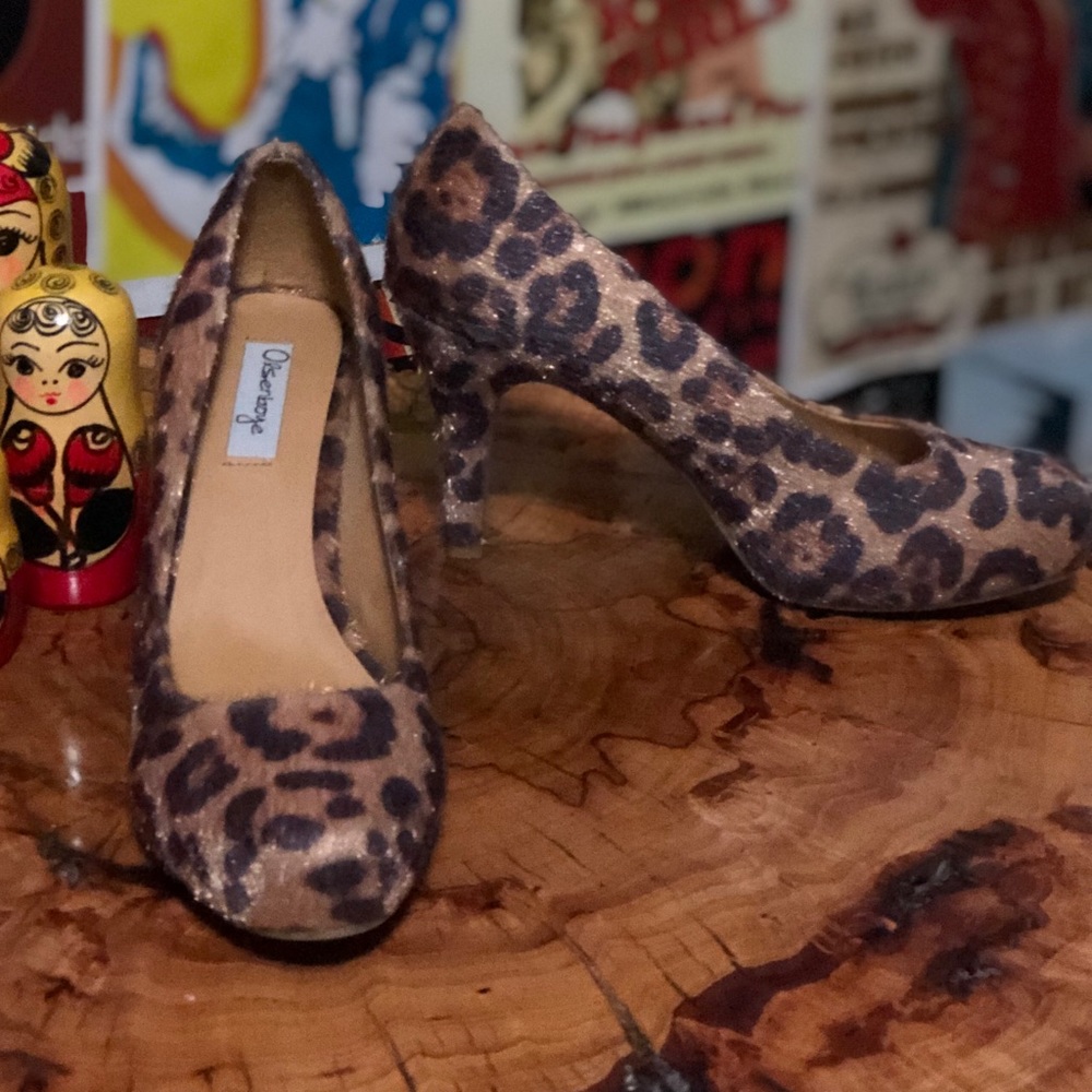 Olsenboye Leopard Print Platform Pump Sz 6.5